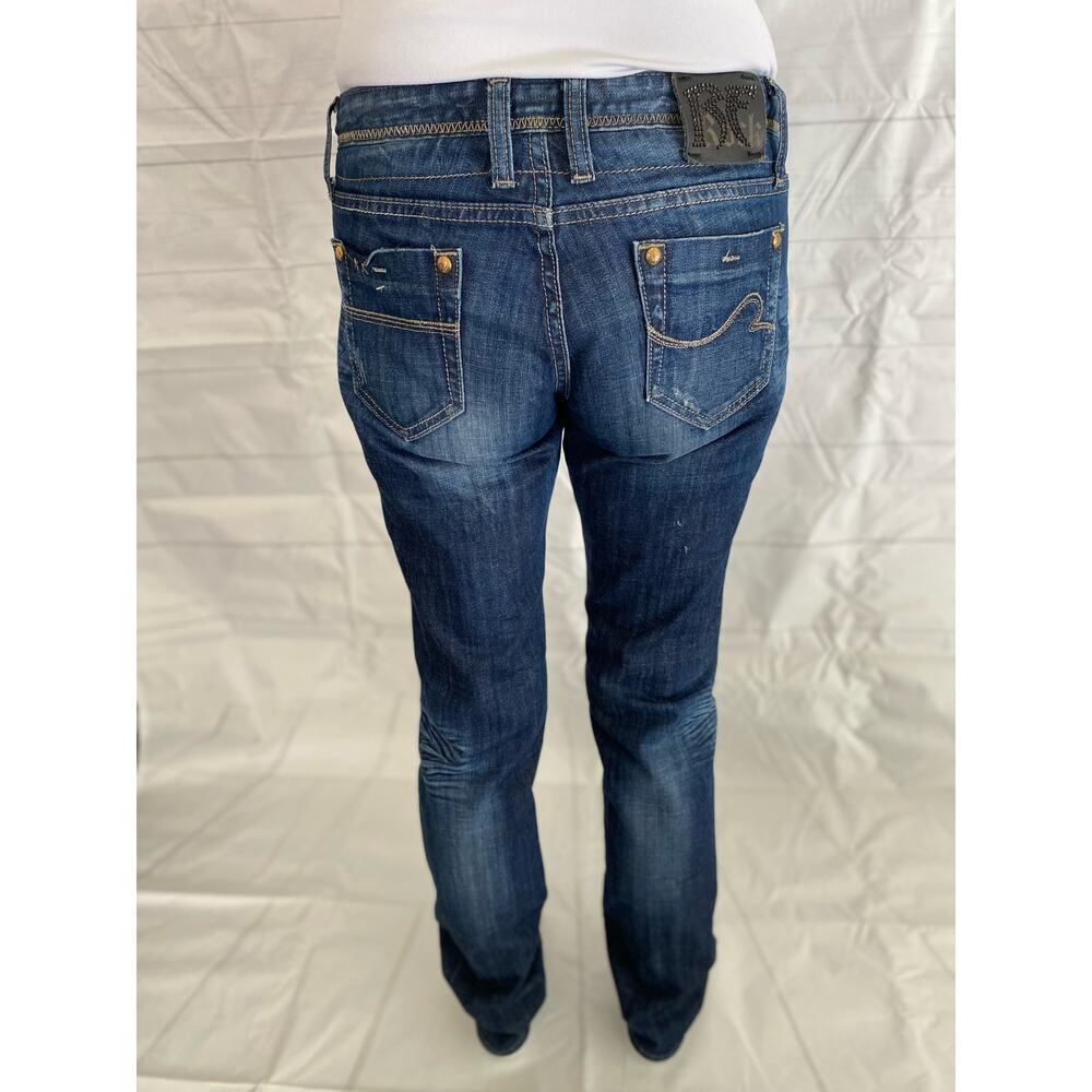 ReRock by Express Womens Size 29 Mid Rise Skinny Medium Wash Blue Denim Jeans# - Picture 3 of 9